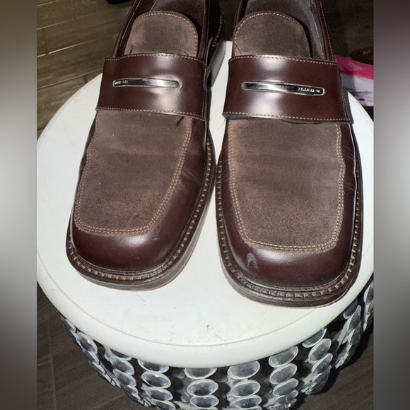 KENNETH COLE BROWN LEATHER/SUEDE MENS DRESS SHOES SIZE 10 - Picture 4 of 15